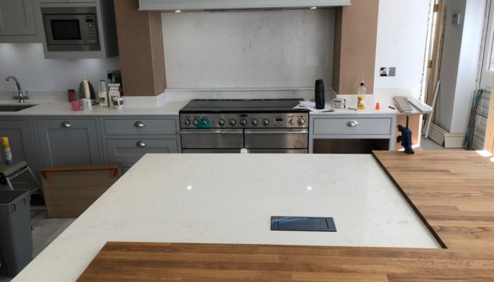 20mm Bianco Carrara Kitchen Installation