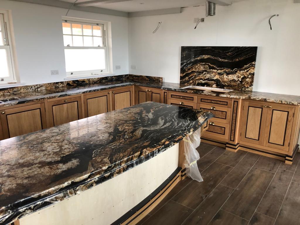 30mm Magma Gold Granite Installation for a Private Customer - Medusa Stone